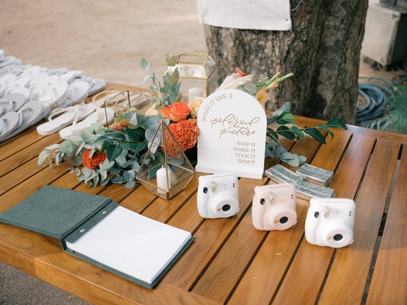 Elevate your wedding with a polaroid guest book that is made just