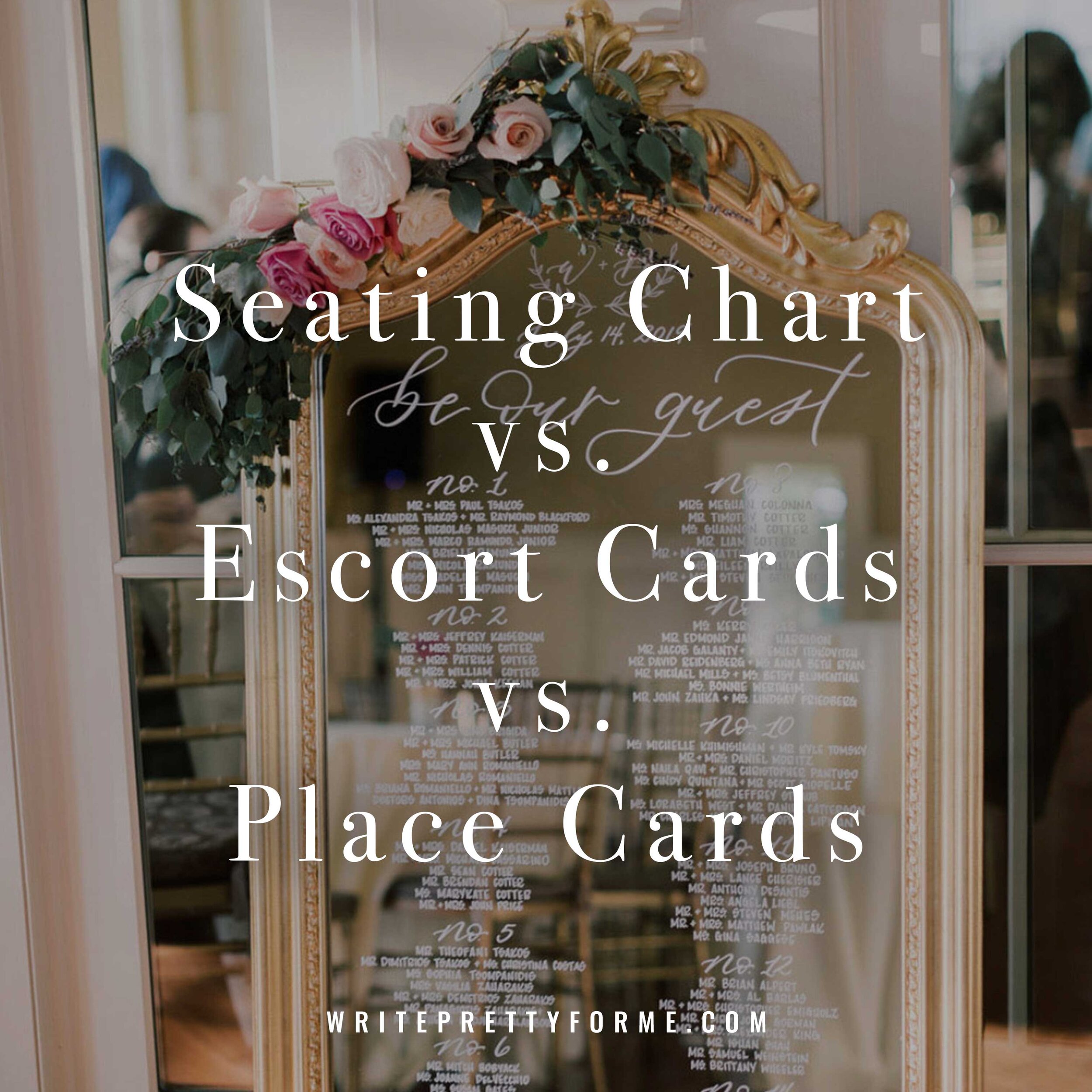 Seating Chart vs. Escort Cards vs. Place Cards Write Pretty for Me