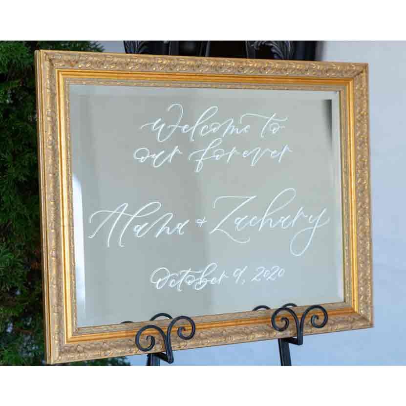 NJ-Wedding-Calligraphy-Rentals---Gold-Mirror-Welcome-Sign---Hoboken-NJ-Calligrapher---Write-Pretty-for-Me.jpg