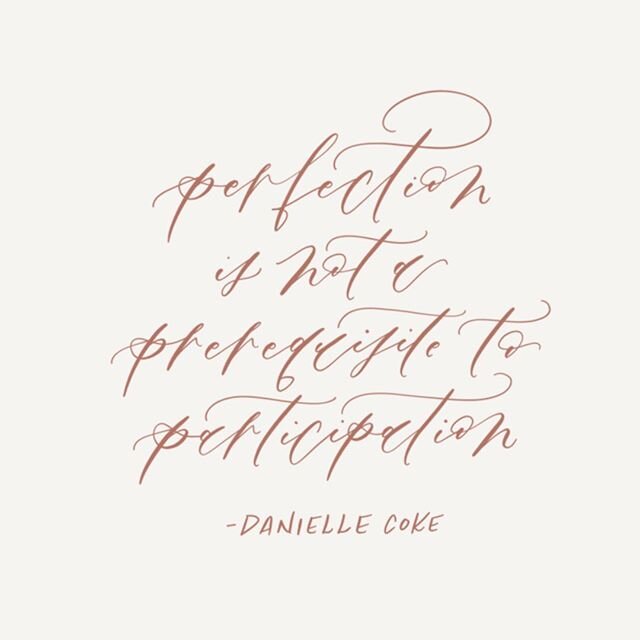 A friendly Friday reminder for ya...
.
Recently, I watched @ohhappydani &lsquo;s IGTV video series on how to turn awareness into action (highly recommend watching, if you haven&rsquo;t yet!) and this quote has stuck with me ever since: &ldquo;Perfect