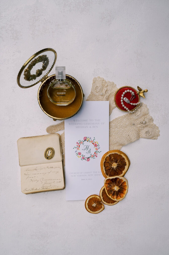 wedding details and personalized calligraphy - styled wedding shoot