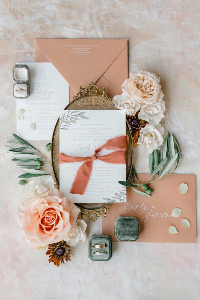 wedding calligraphy and wedding details 